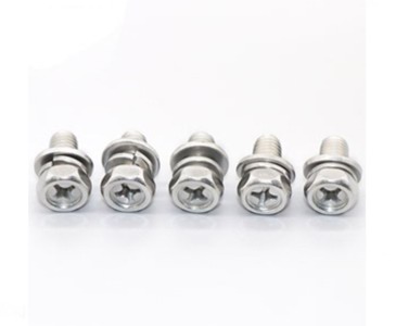 十字槽凹穴外六角三組合螺釘GB9074.13